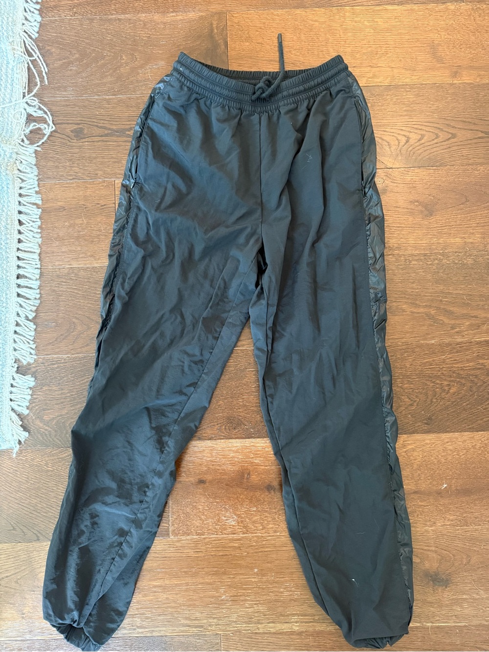 Alo Black Track Pants with Elastic Waist